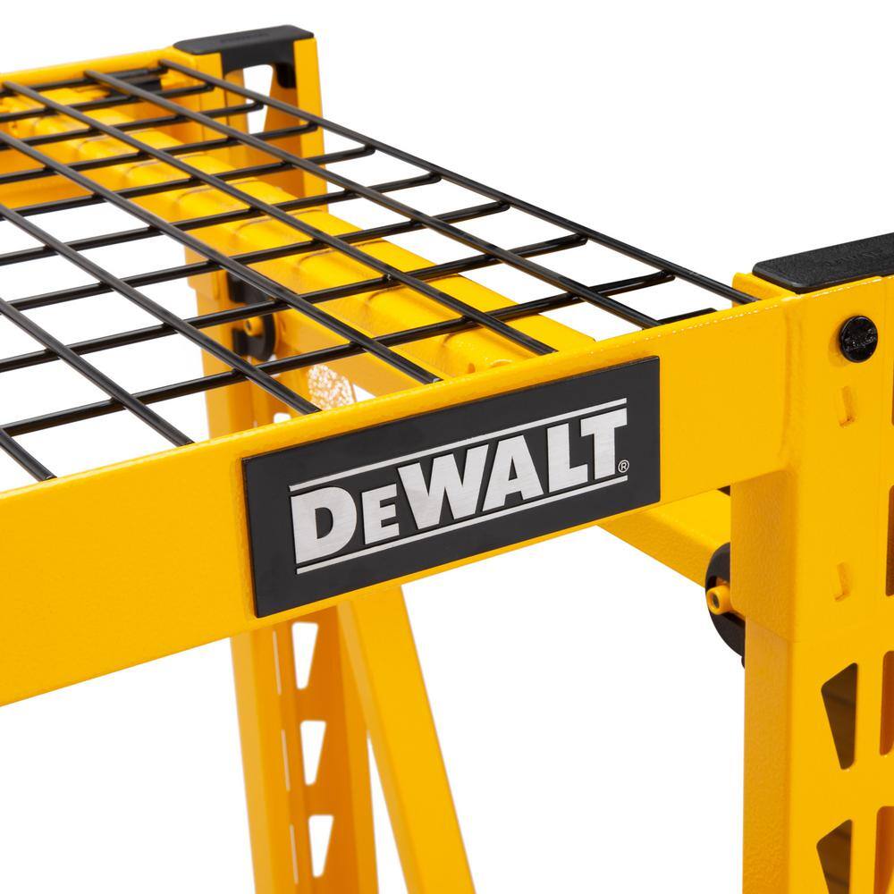 DEWALT DXST4500-W Yellow 3-Tier Wire Steel Garage Storage Shelving Unit (50 in. W x 48 in. H x 18 in. D)