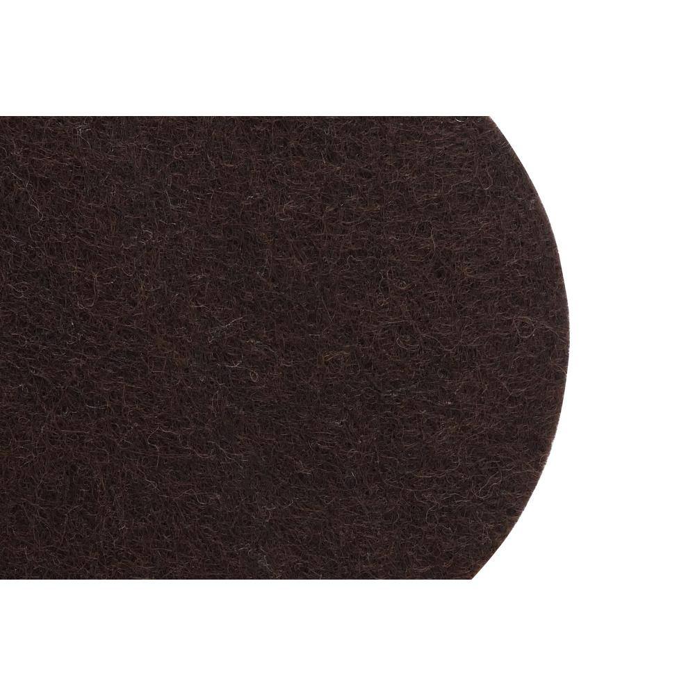 Everbilt 34 in. Brown Round Felt Medium Duty Self-Adhesive Furniture Pads (20-Pack) 46659