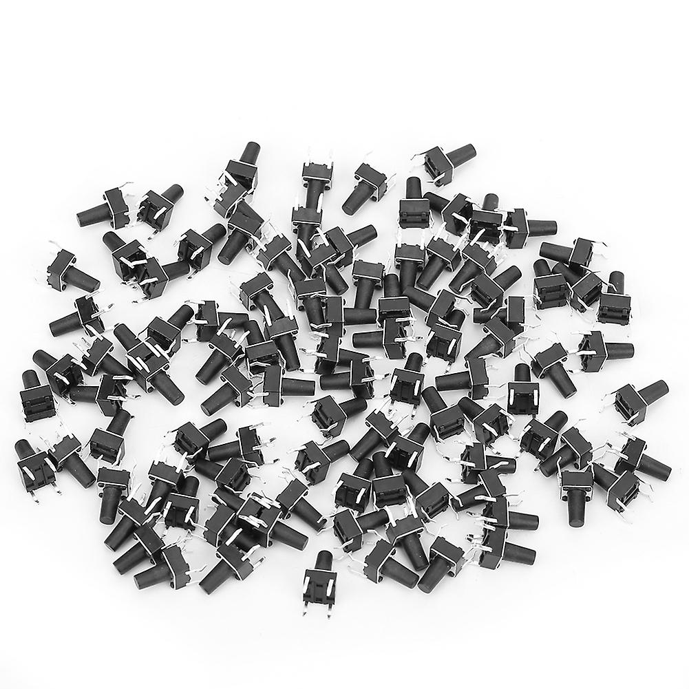 100pcs Momentary Tactile Button Switch Industrial Accessory Quick Response Dip 6 X 6 X 10mm