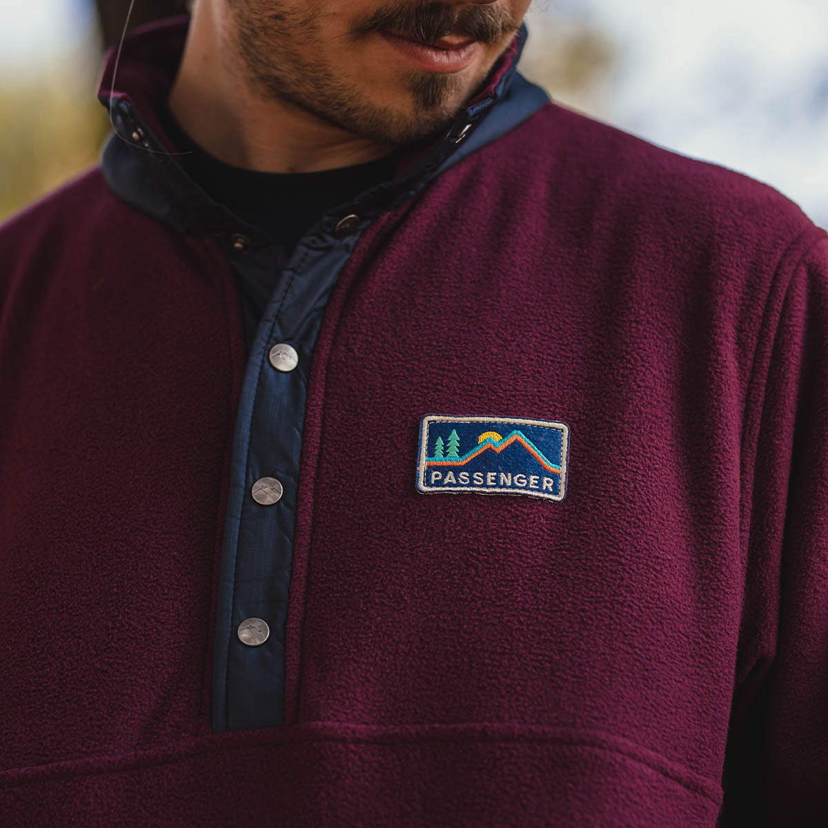 Adrift Recycled Polar Fleece - Windsor Wine