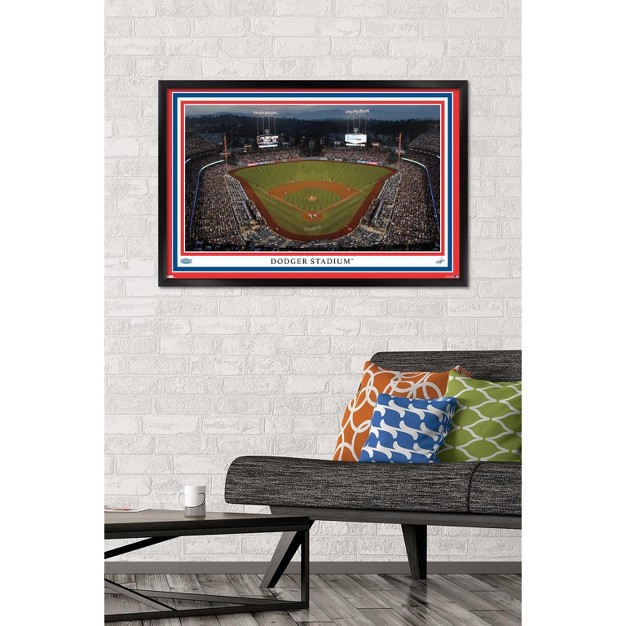 Trends International Mlb Los Angeles Dodgers Dodger Stadium 22 Framed Wall Poster Prints