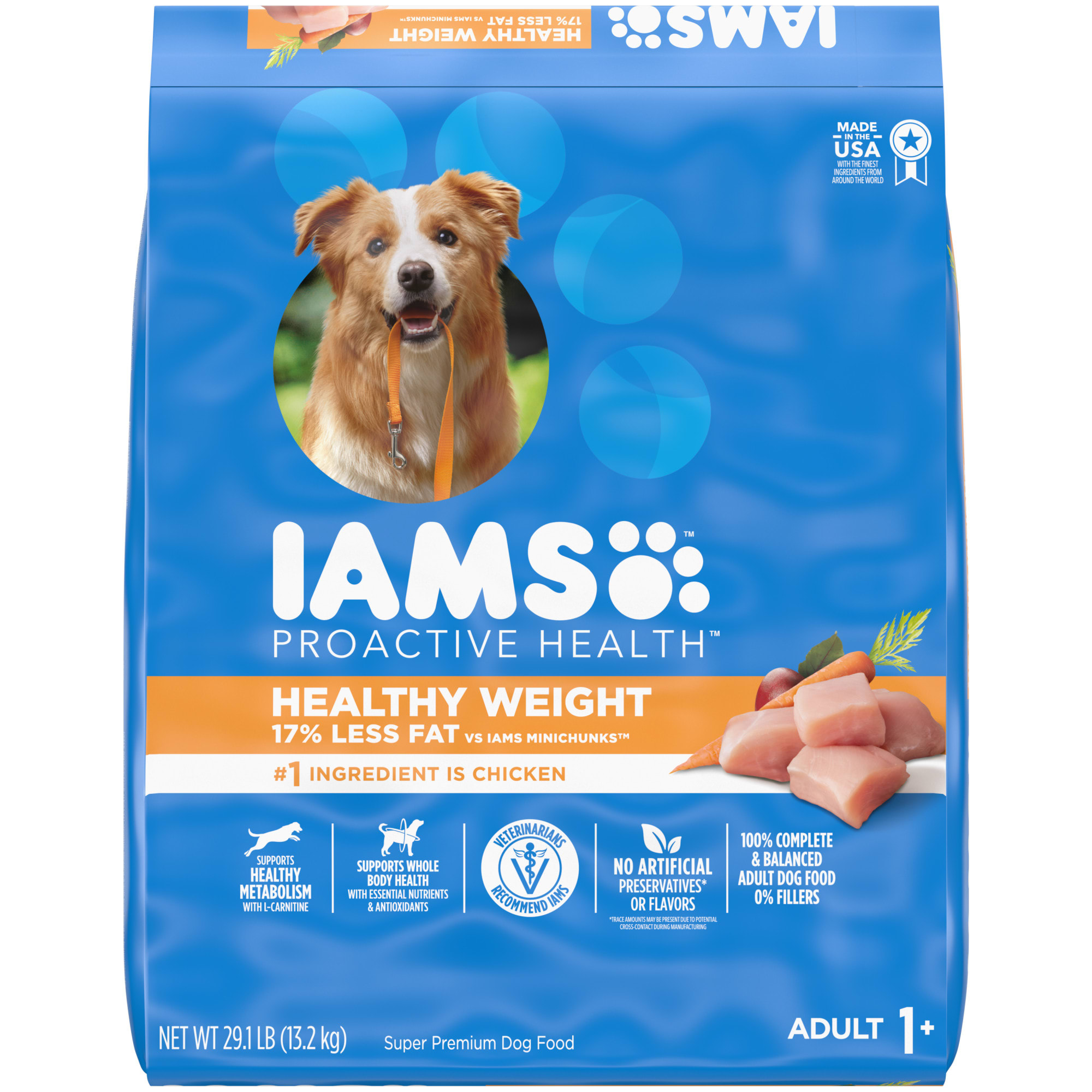 Iams ProActive Health Weight Control with Real Chicken Adult Dry Dog Food， 29.1 lbs.