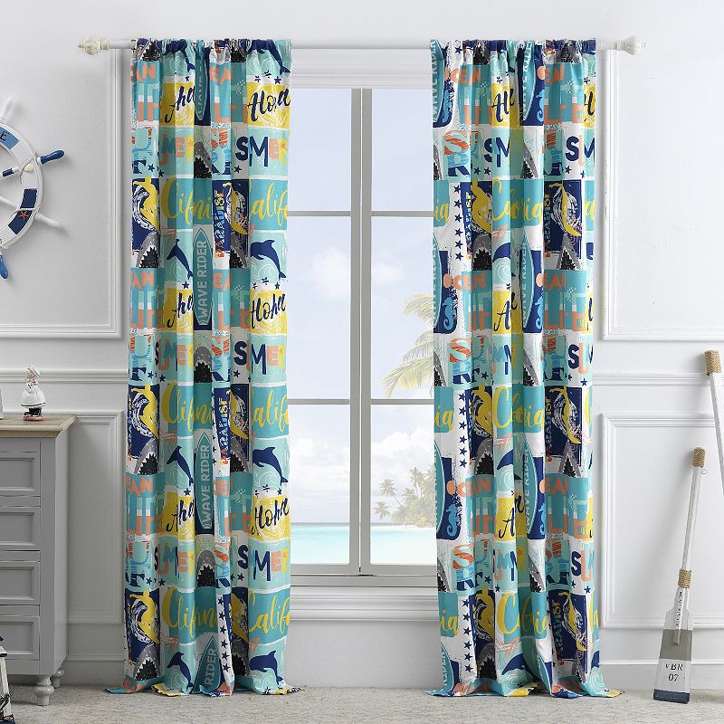 Greenland Home Fashions 2-pack Wave Rider Window Curtain Set