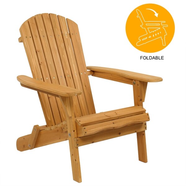 Folding Wooden Adirondack Lounger Chair