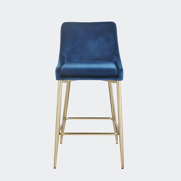 Velvet Upholstered Counter Stool