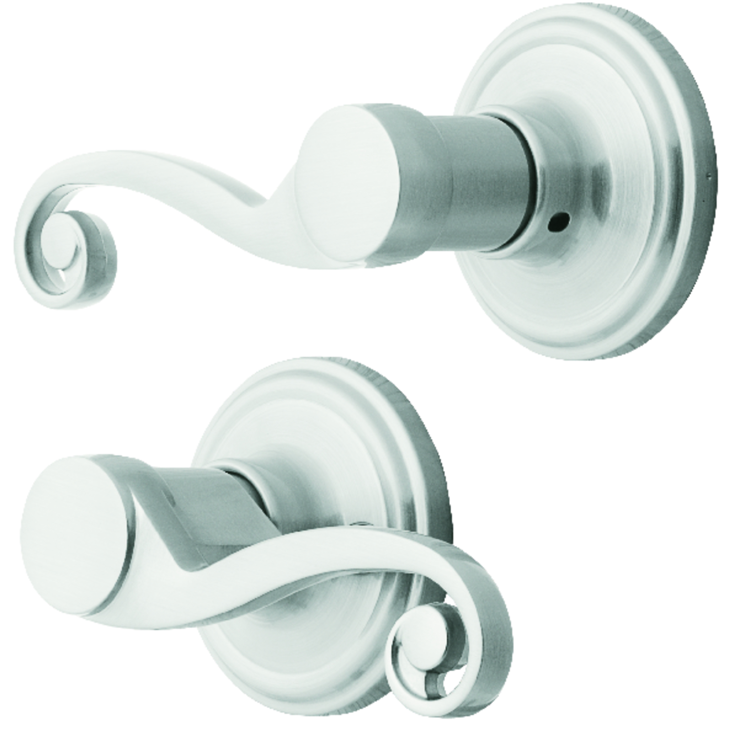 Ace Scroll Satin Nickel Passage Lockset 1-3/4 in.