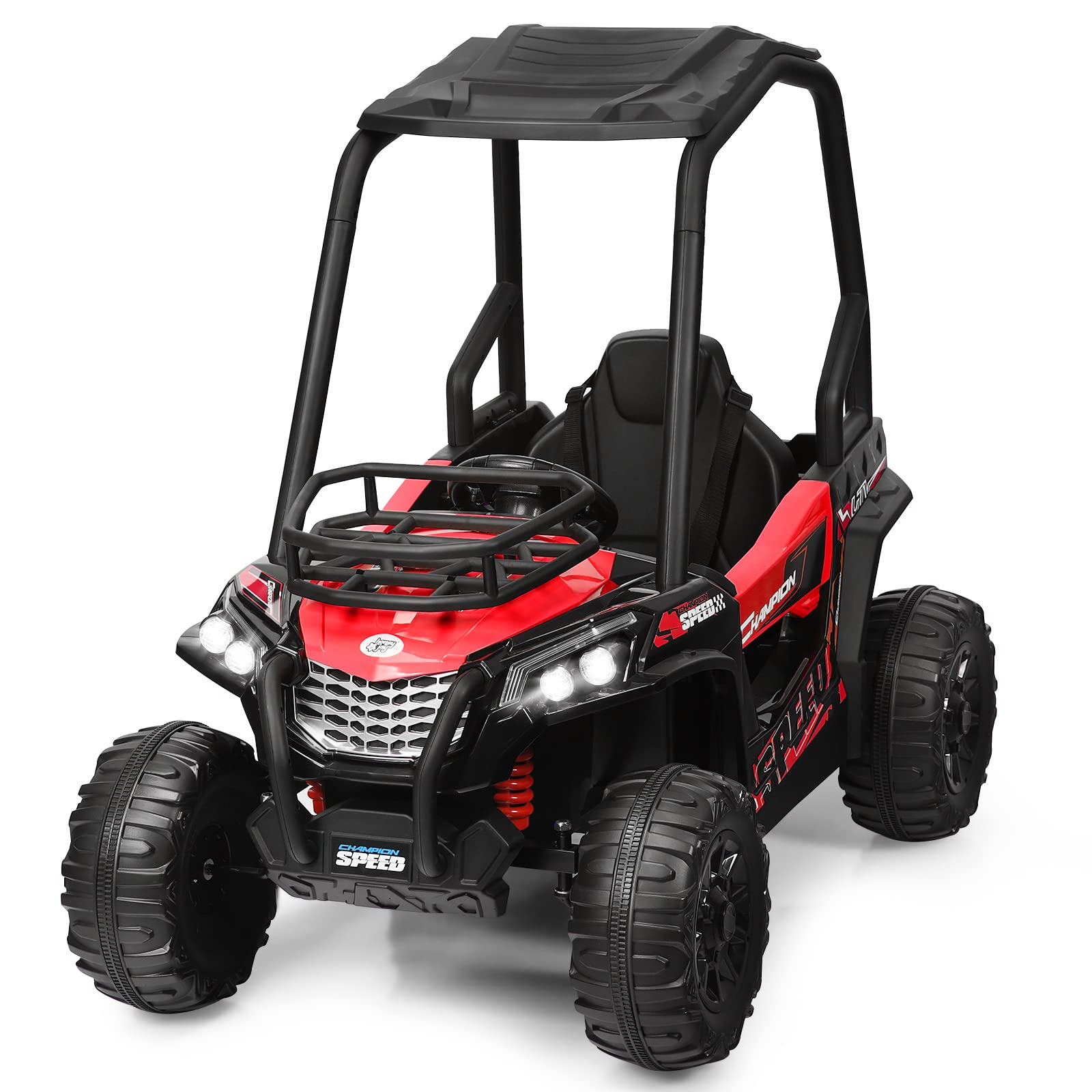 Costzon Ride On Truck, 12V Batter Powered Electric Ride On UTV w/ 2.4 GHZ Remote Control