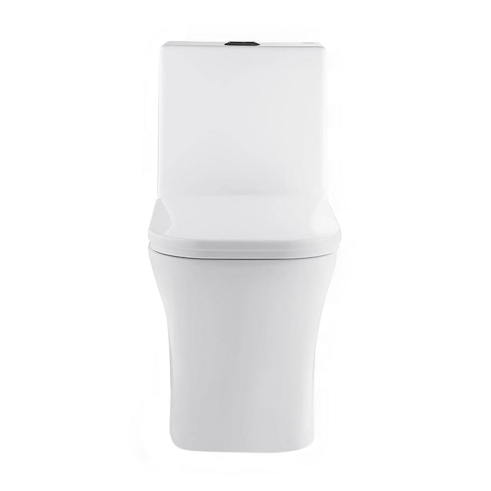 Swiss Madison Concorde 1-Piece 0.81.28 GPF Dual Flush Square Toilet in White SM-1T106