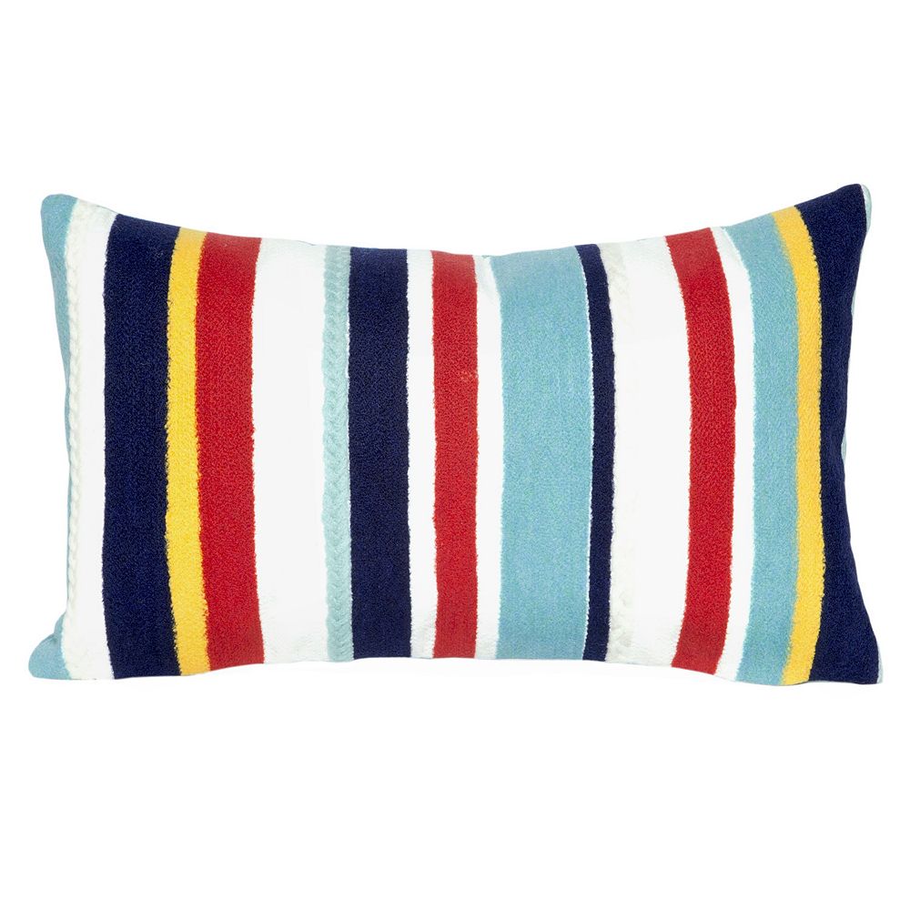 Liora Manne Visions III Riviera Stripe Indoor Outdoor Oblong Throw Pillow