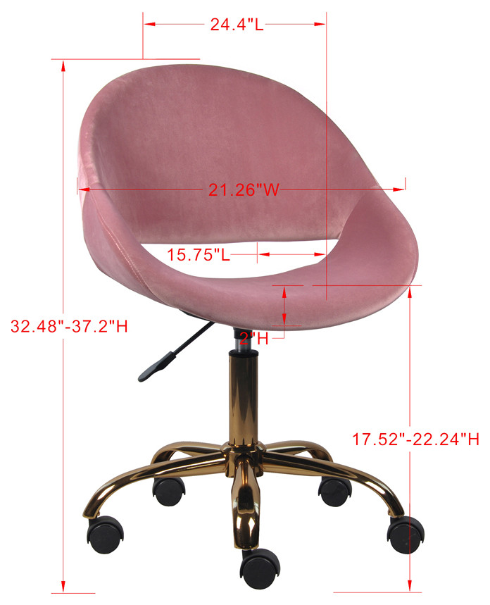 Velvet Upholstered Pink Makeup Vanity Chairs With Golden Chrome Base   Contemporary   Vanity Stools And Benches   by specialty imports  Houzz