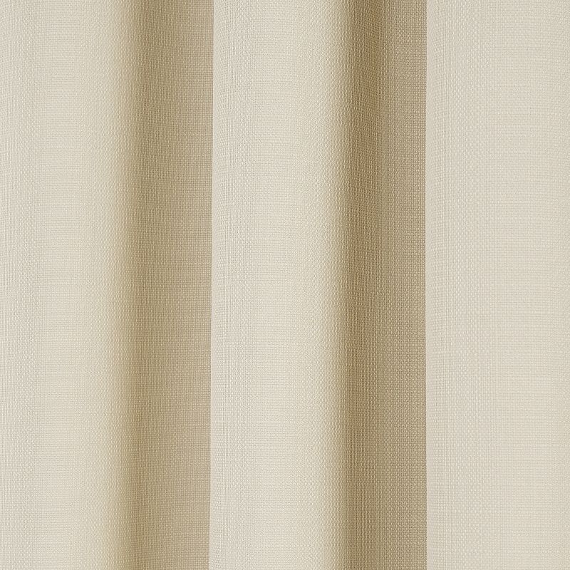 Lush Decor Faux Linen Absolute Grommet 100% Blackout Window Curtain