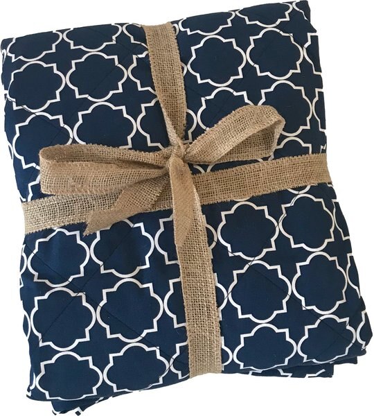 Molly Mutt Romeo and Juliet Dog and Cat Blanket， Navy