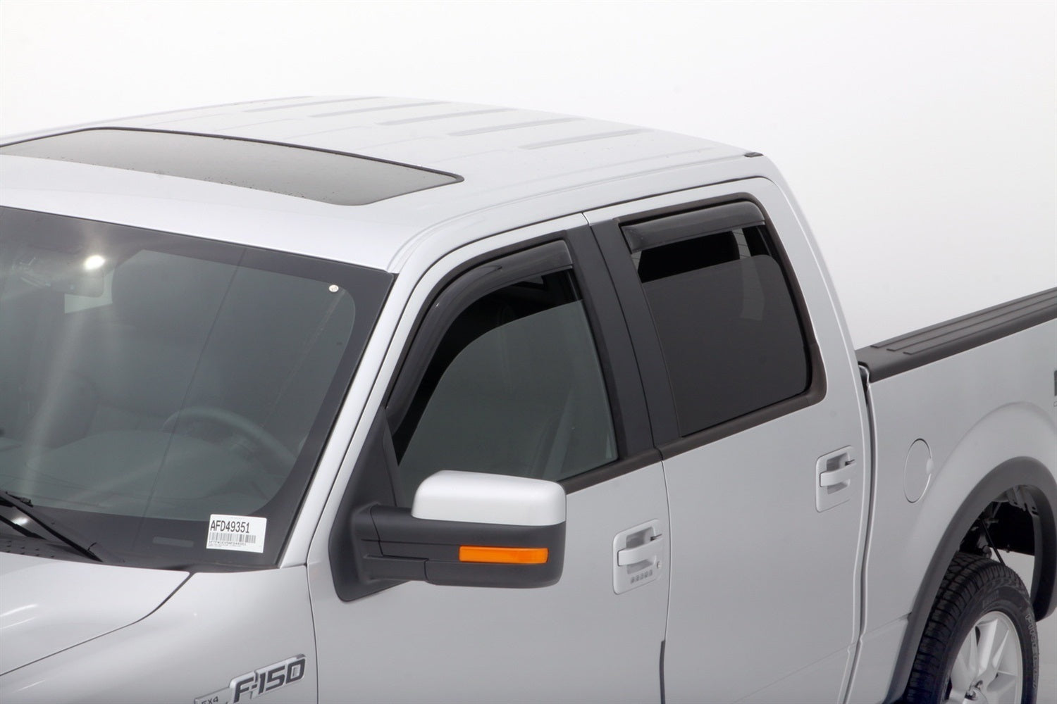 Auto Ventshade (AVS) Ventvisor® In-Channel Deflector 4 pc.; Smoke Fits 2013 Ford F-150