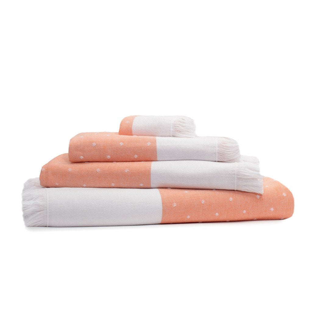 Coral Dot Fouta Hand Towel