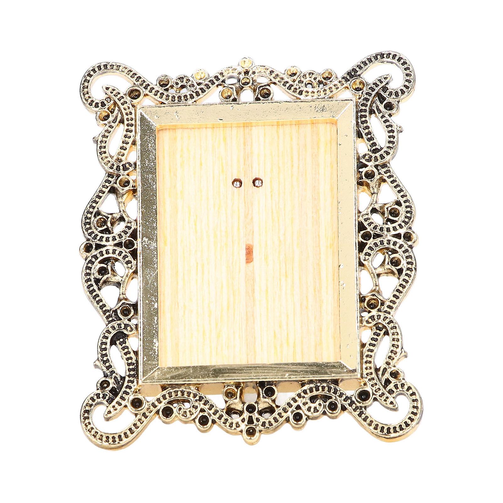 1:12 Dollhouse Photo Frame Alloy Miniature Picture Frame Model Decoration Accessory Children Toy Gift