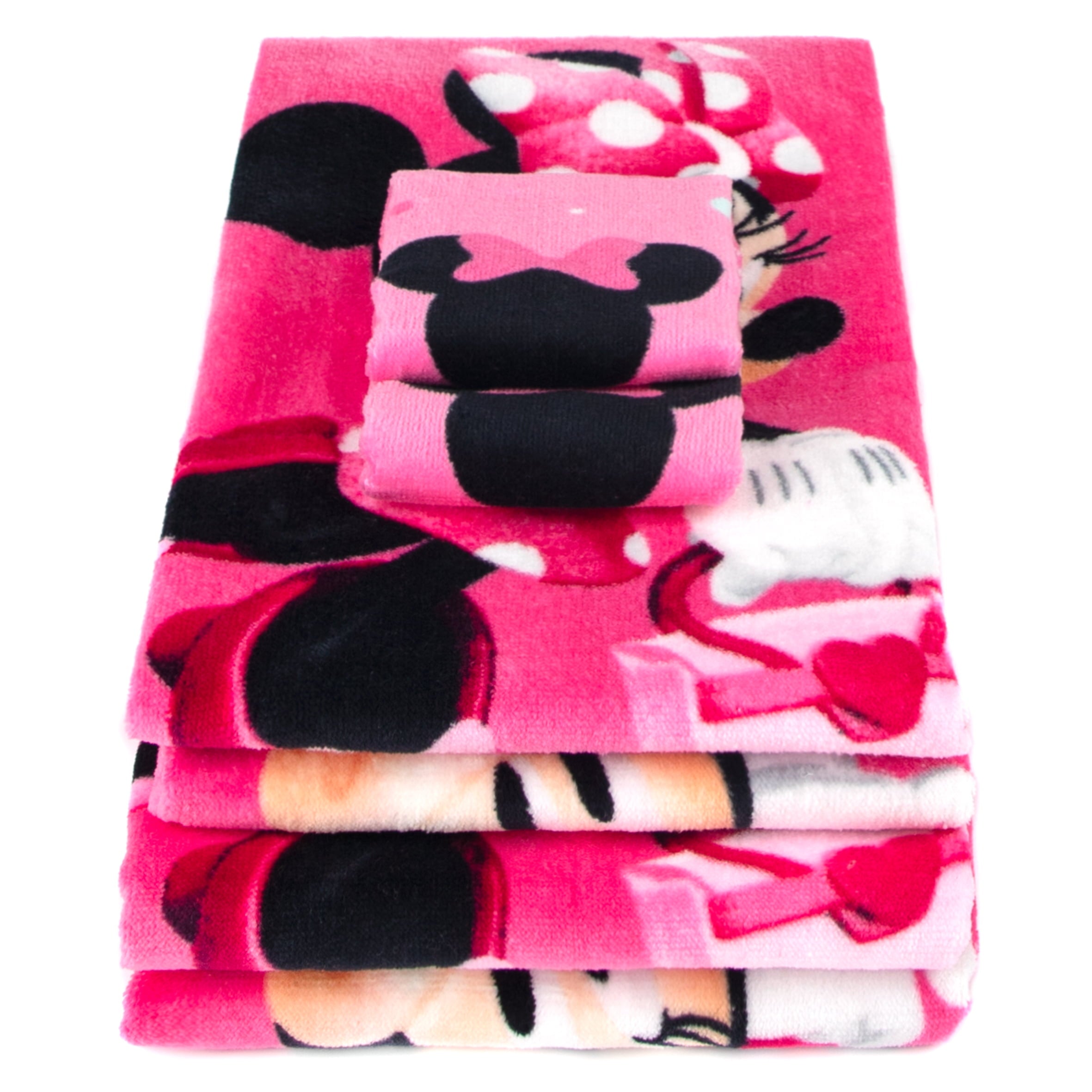 Minnie Mouse Kids Cotton 2 Piece Towel and Washcloth Set