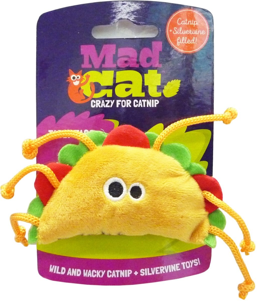 Mad Cat Tabby Taco Catnip and Silvervine Cat Toy