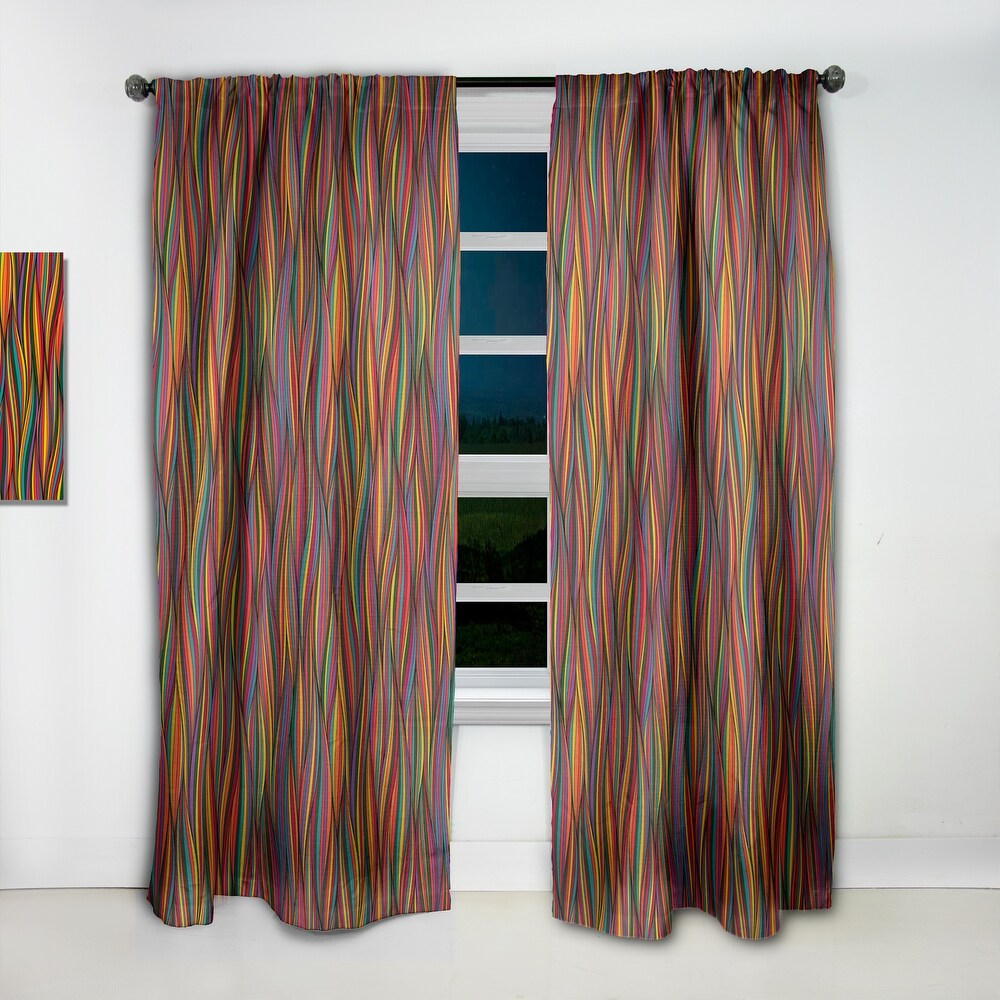 Designart 'Gorgeous Wave' Bohemian   Eclectic Blackout Curtain Single Panel