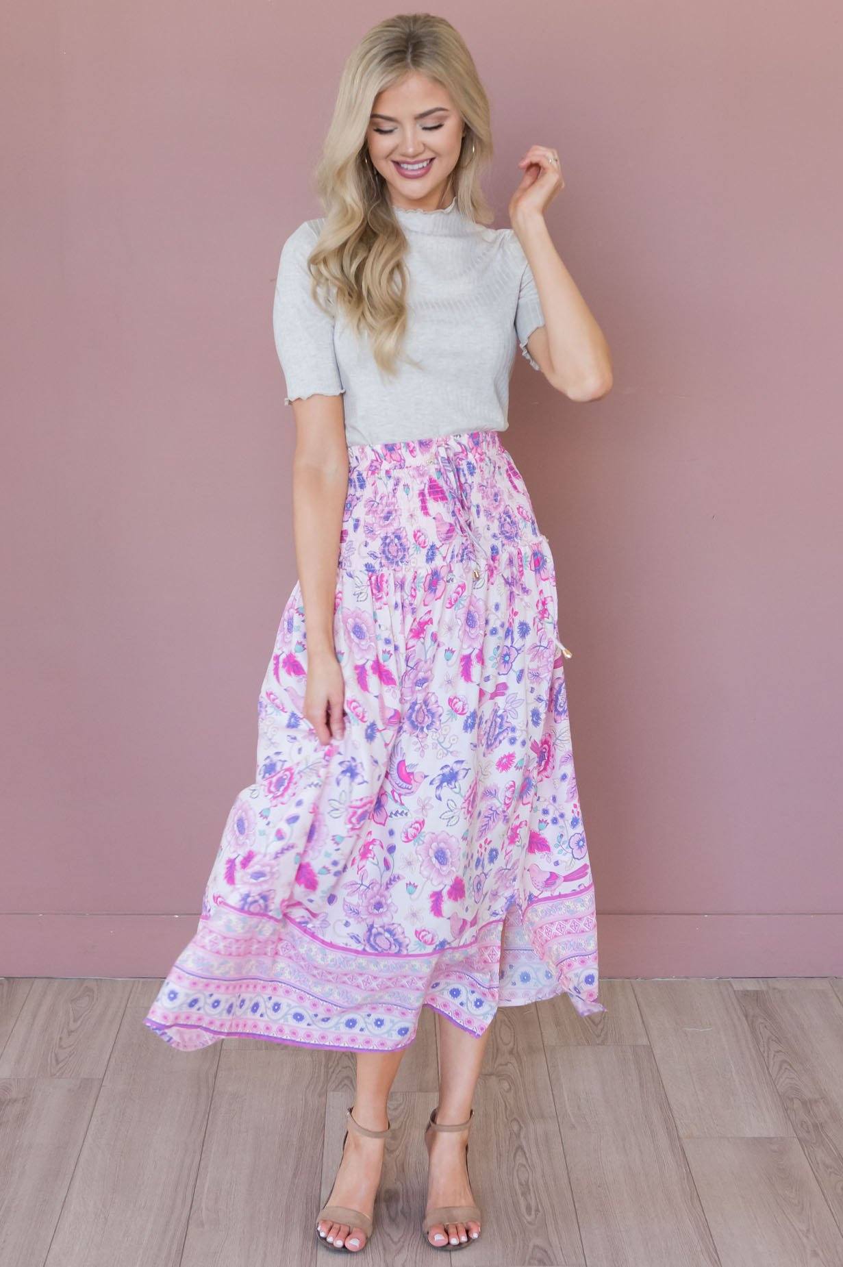 Twirl With Me Modest Bohemian Skirt