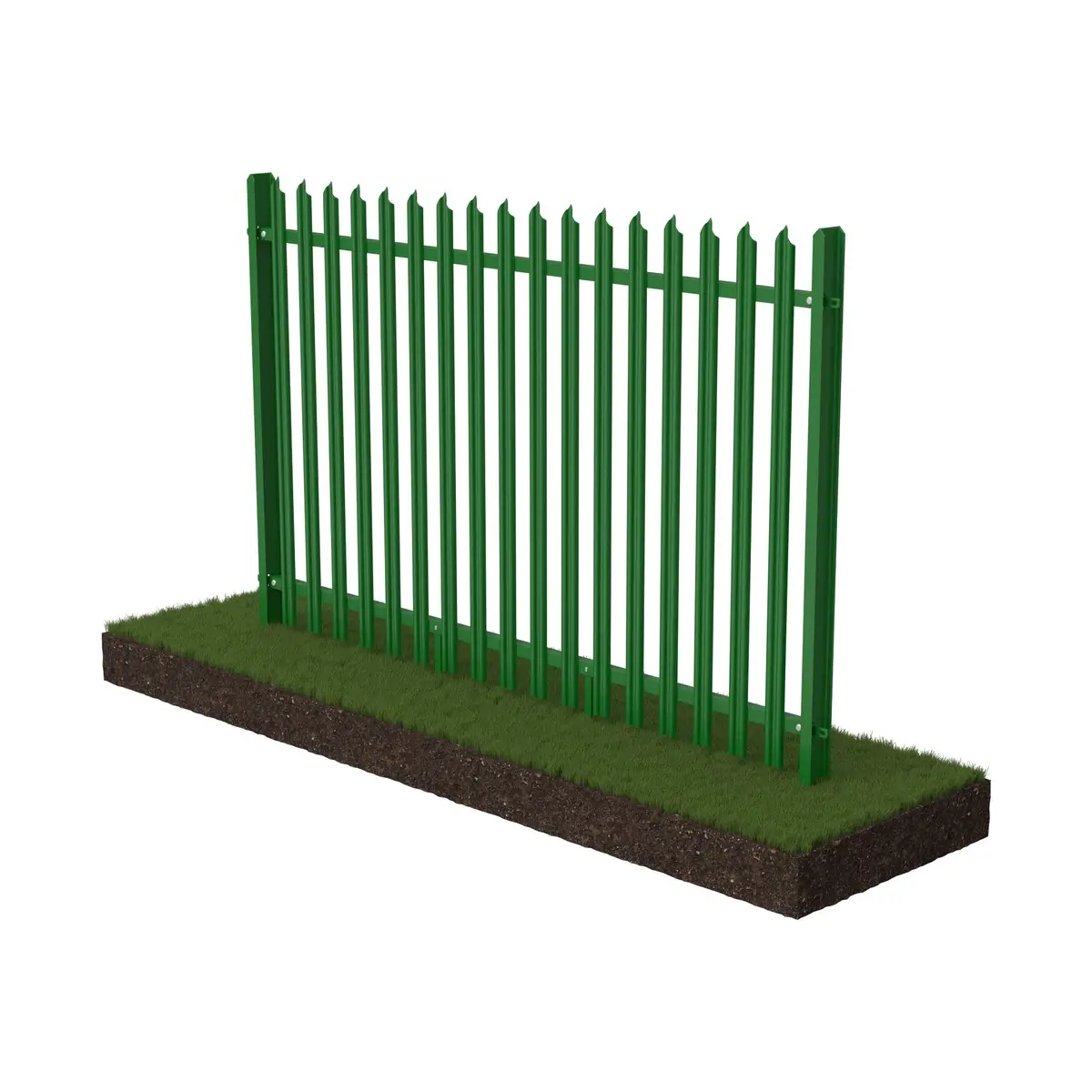 Factory Direct Supply Powder Coated Wrought Iron Spear Top Steel Palisade W Pale Steel Palisade Fence