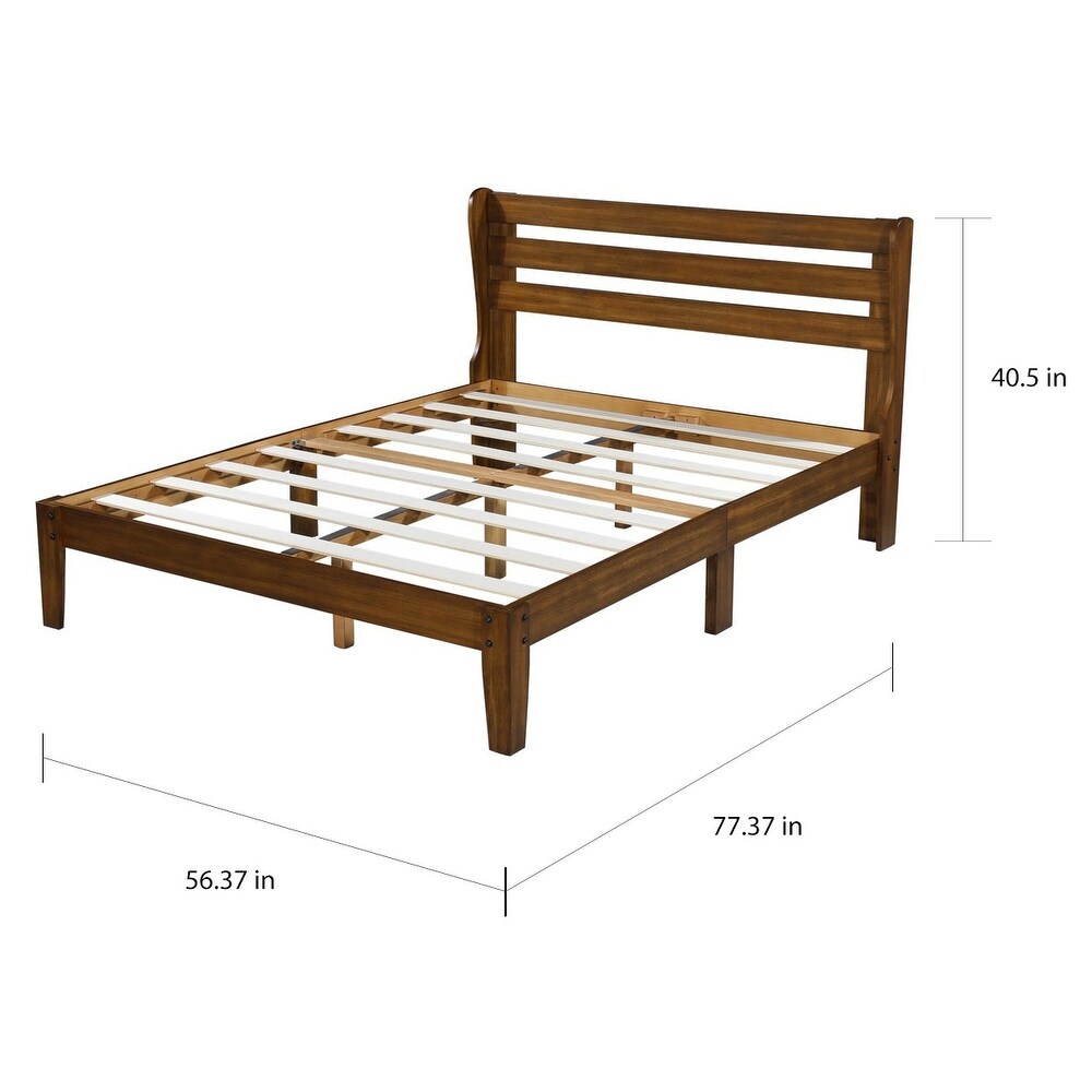 Sleeplanner Full Wood Platform Bed