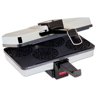 CucinaPro Piccolo 4-Slice Stainless Steel Pizzelle Waffle Maker 220-03