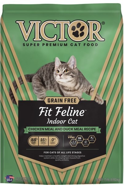 VICTOR Fit Feline Indoor Grain-Free Chicken Meal and Duck Meal Recipe Dry Cat Food