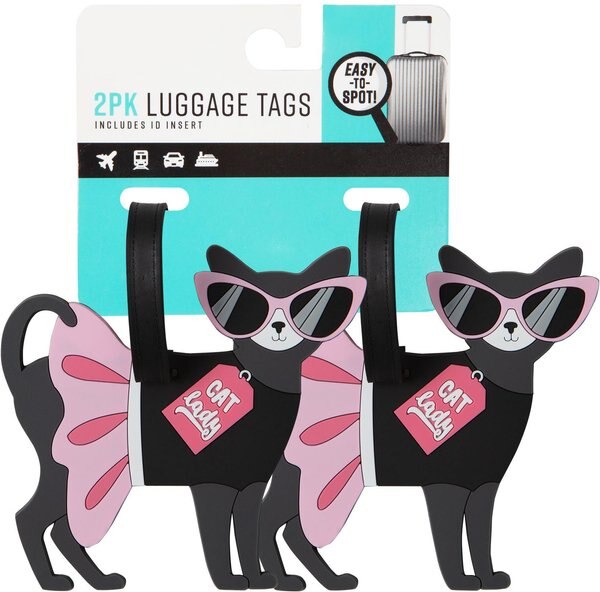 Pounce + Fetch Pet Design Luggage Id Tag， 2 count， Style Varies