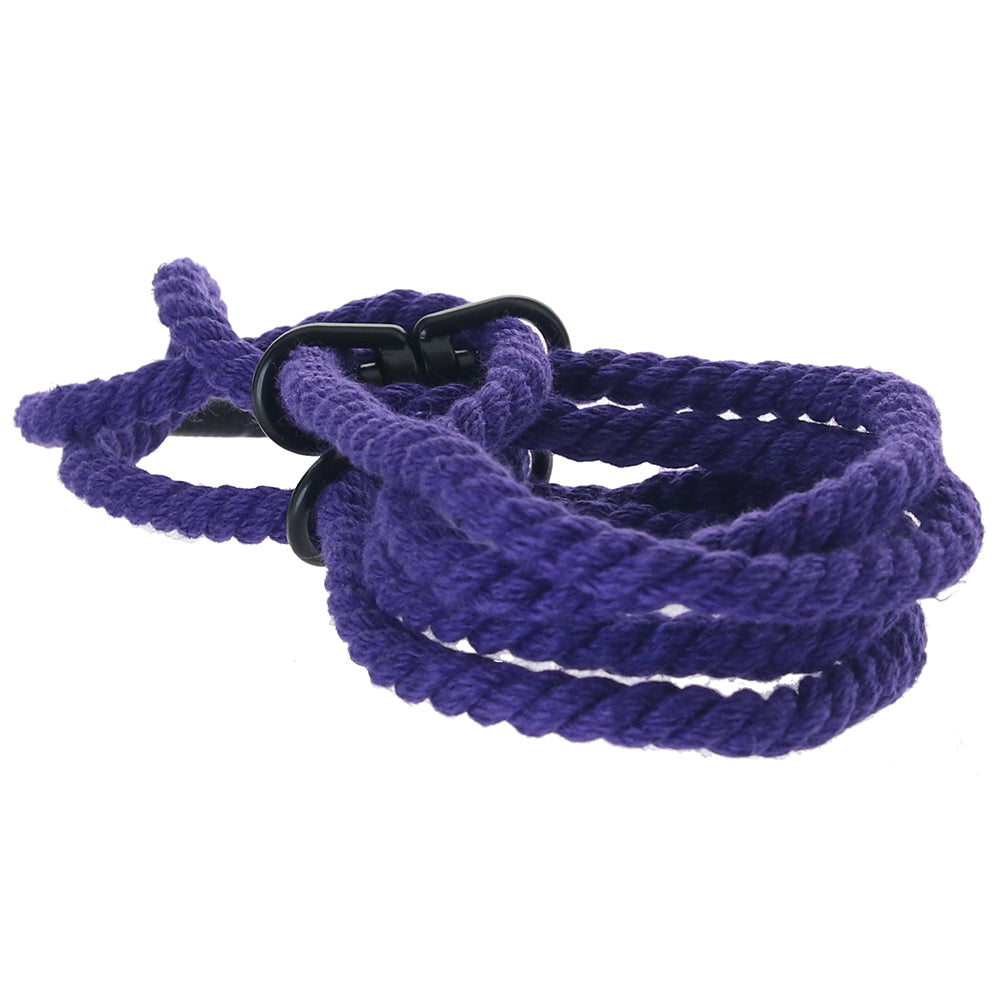 Merci Restrain Hemp Wrist/Ankle Cuffs in Purple