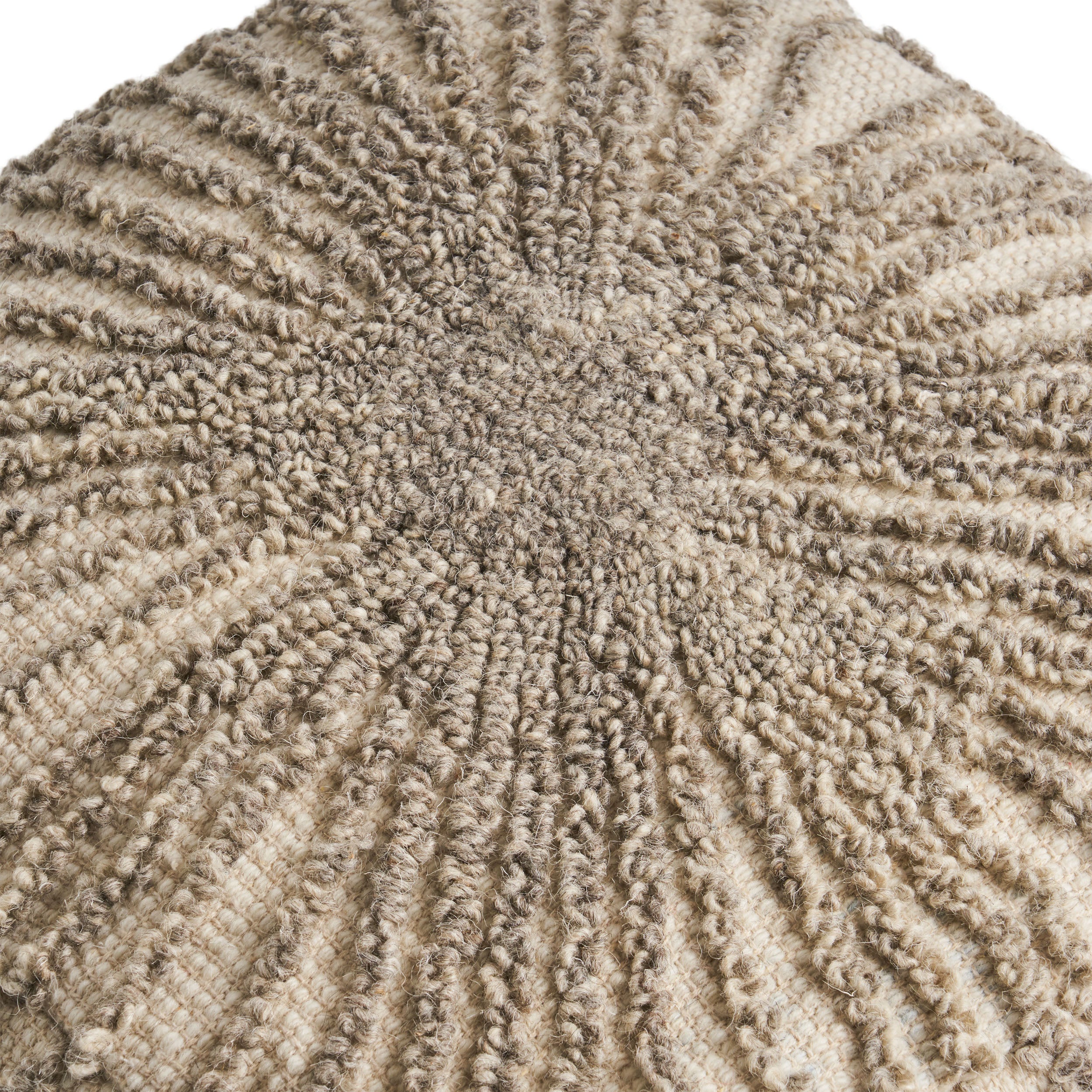 Amyri Boho Wool and Cotton Ottoman Pouf