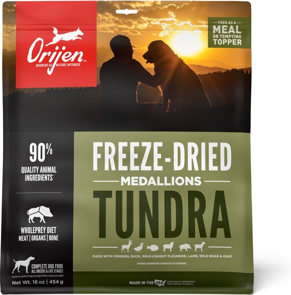 ORIJEN Tundra Grain-Free Freeze-Dried Dog Food and Topper