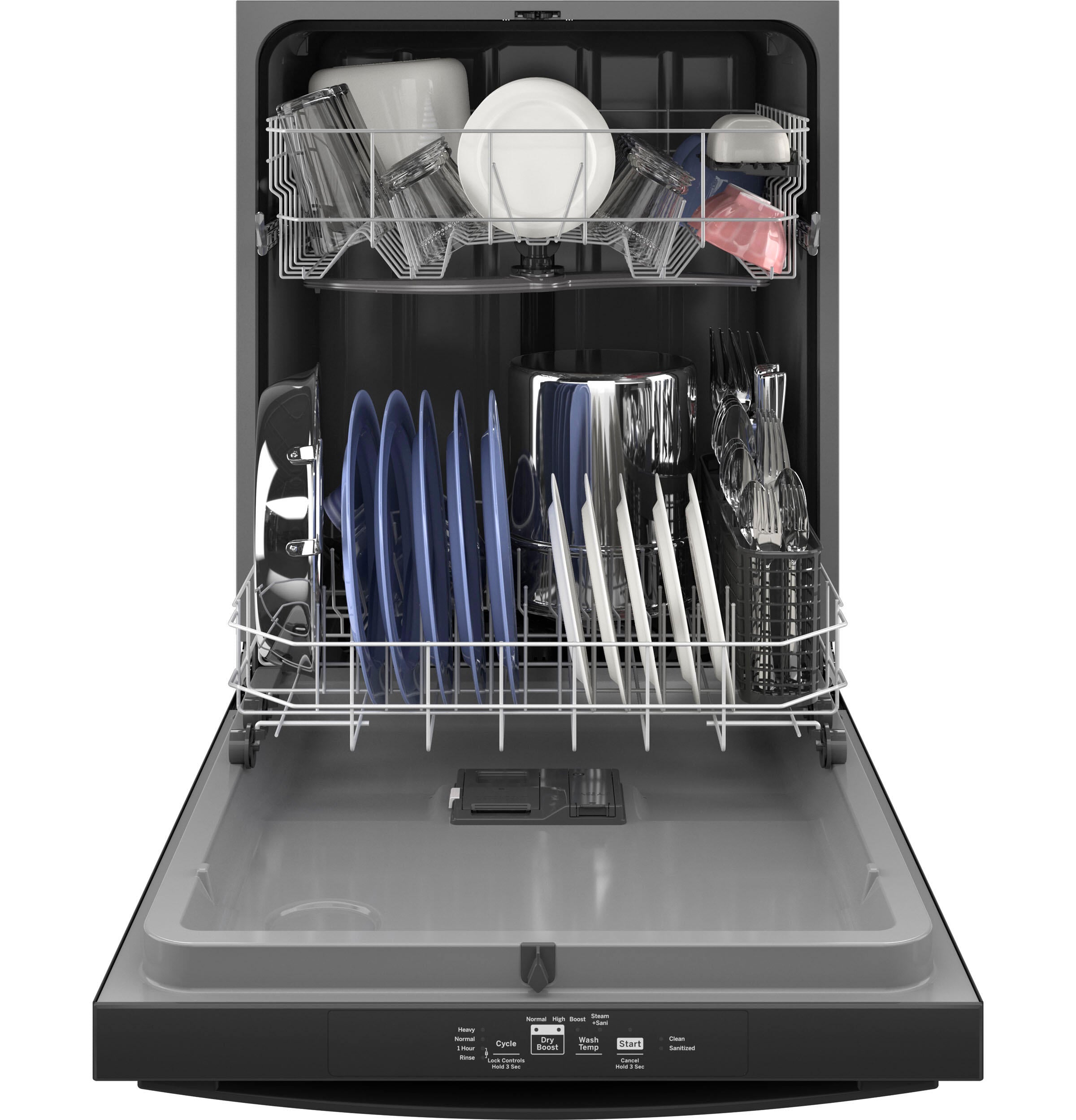 Ge Appliances GDT535PGRBB Ge® Top Control With Plastic Interior Dishwasher With Sanitize Cycle & Dry Boost