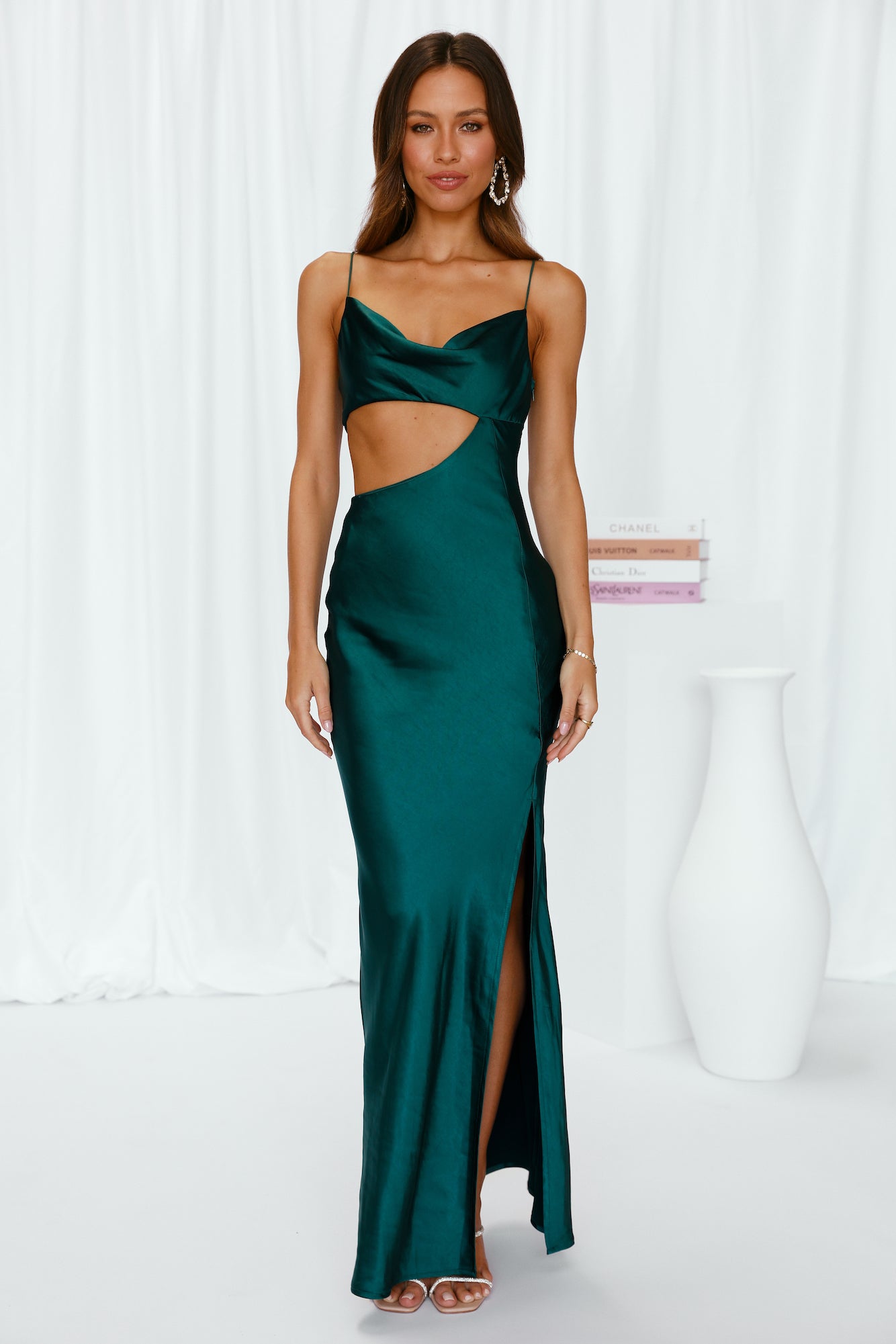 Oceanic Eyes Maxi Dress Dark Green