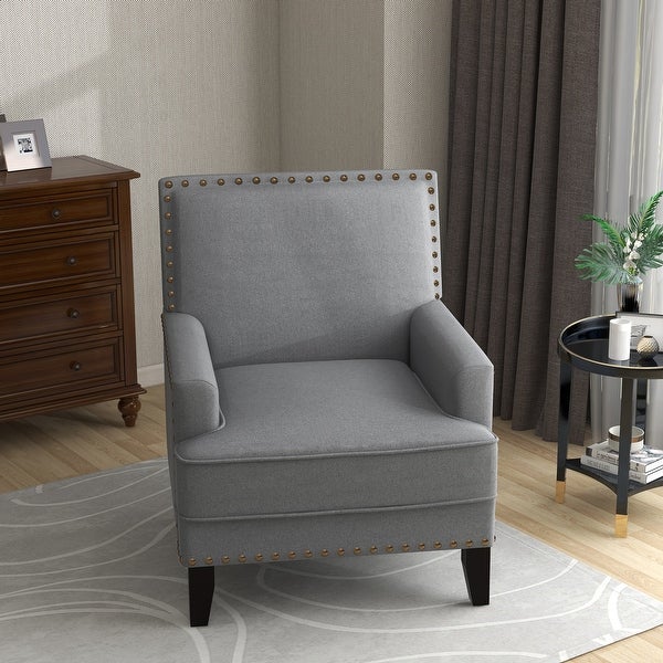 Modern Nailhead Accent Chair