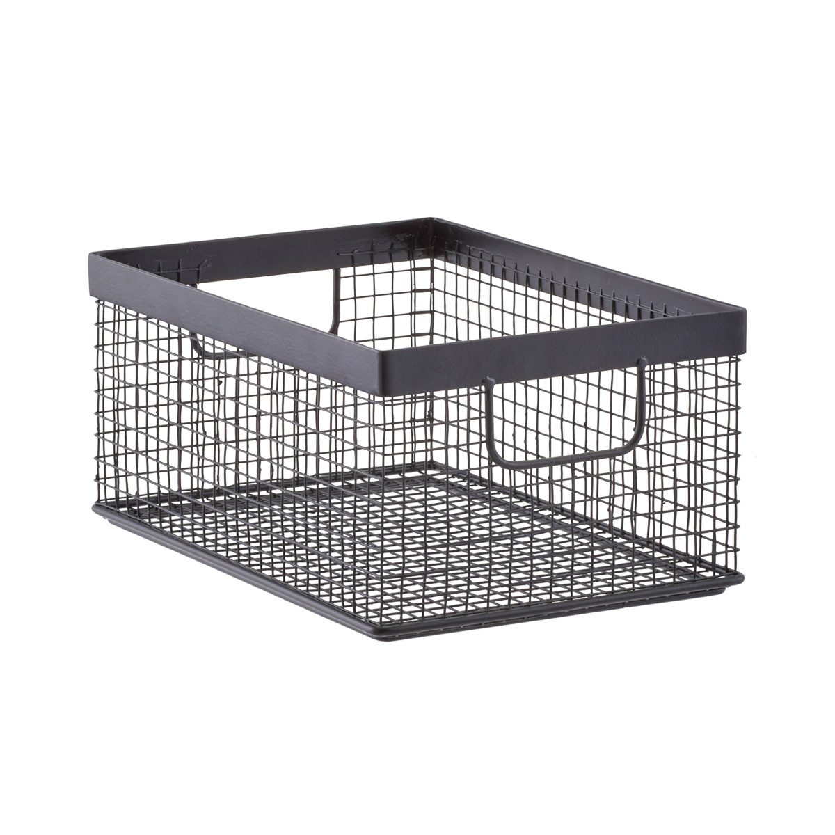 Design Ideas Black Wire Grid Storage Bins