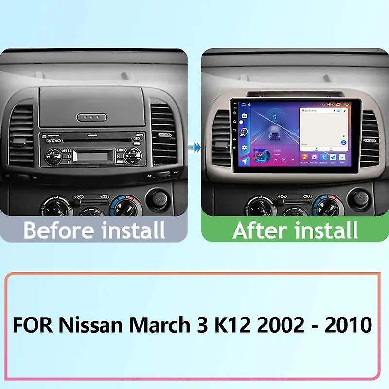 Android 12 Carplay Car Radio for Nissan March 3 K12 2002 -2010 Multimedia Player 2 Din GPS Head Unit