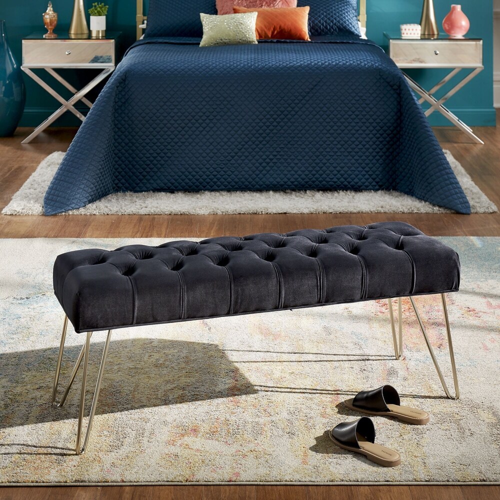 Klaus Velvet Tufted Bench by iNSPIRE Q Bold