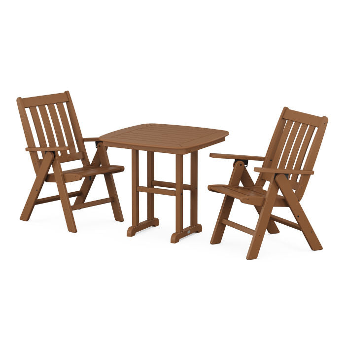 Polywood Vineyard Folding Chair 3-Piece Dining Set PWS1231-1