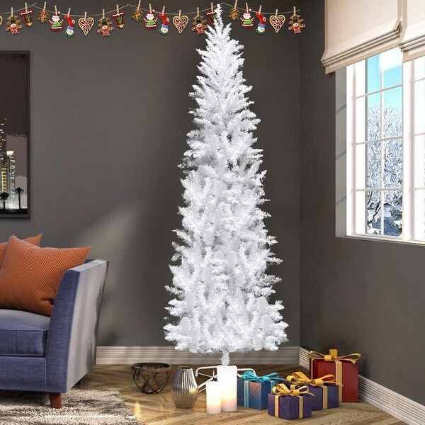 FCH 6.5/7.5ft Flocking Tied Light Christmas Tree