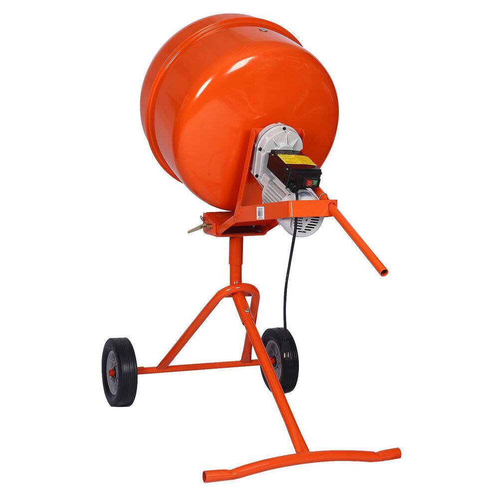 Tidoin 5.0 cu.ft. Portable Concrete Mixer Electric Cement Mixer ETL Certificated Copper Motor GH-YDW4-1344