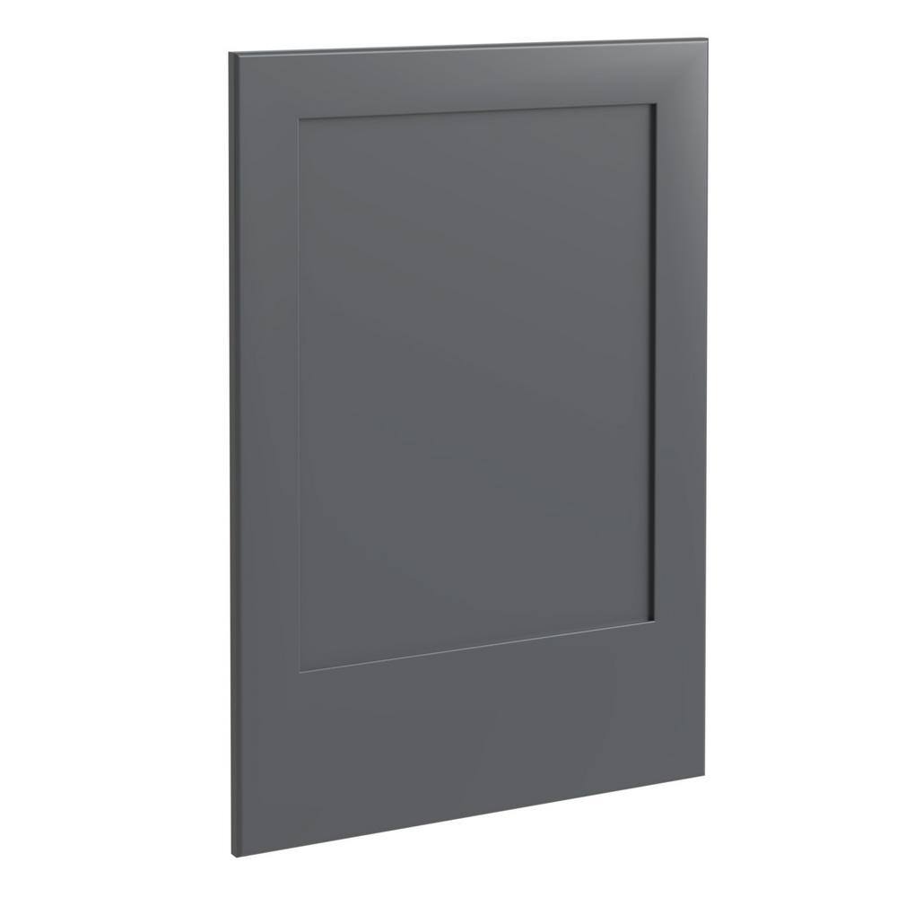 Home Decorators Collection Navarre Onyx Gray Shaker Assembled Plywood 23.8 in. x 34.5 in. x 0.75 in. Stock Matching Base Kitchen Cabinet End Panel MBEP-NDO