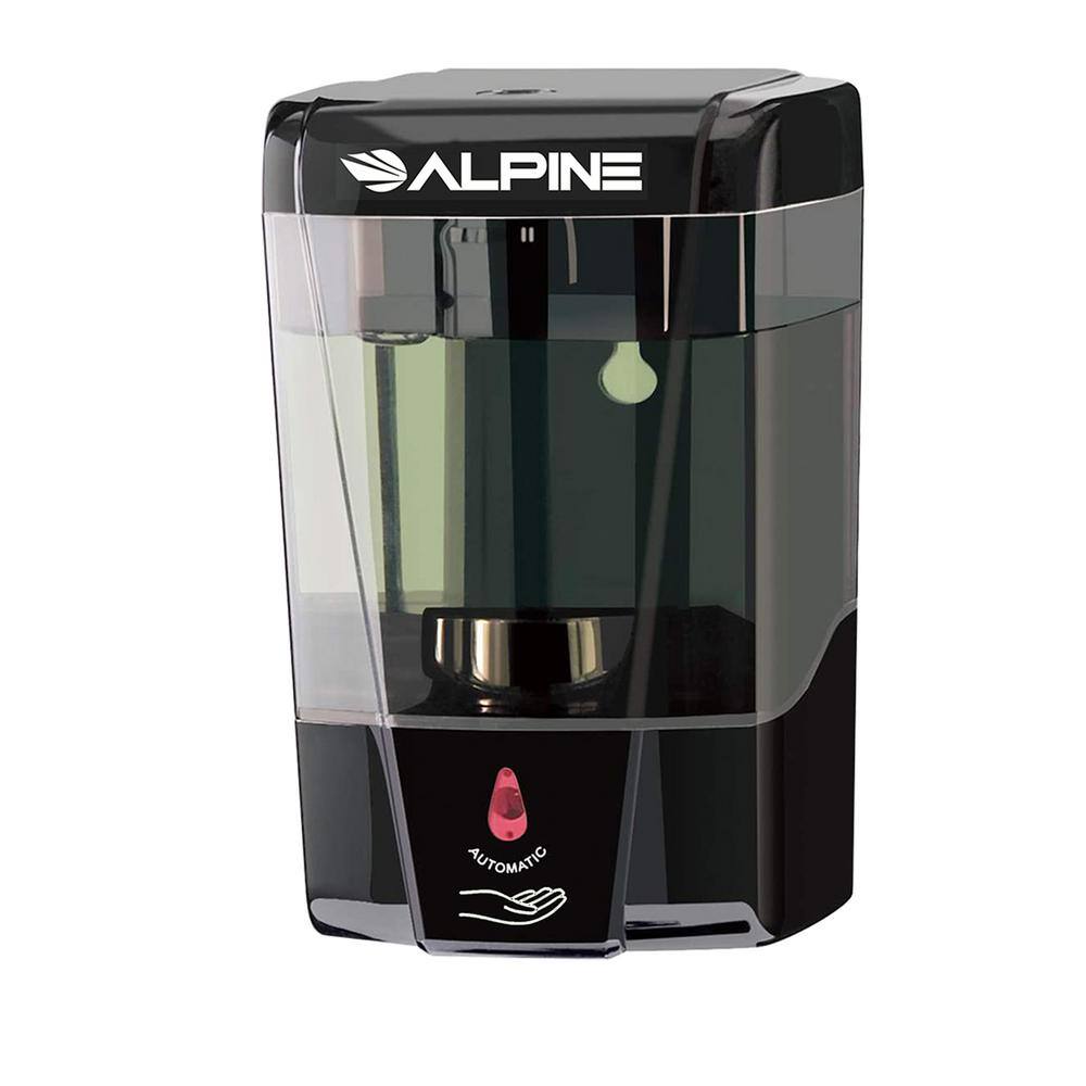 Alpine Industries 24 oz.. Automatic Gel Sanitizer Dispenser with Stand in Black (2-Pack) 432-1-BLK-S-2PK