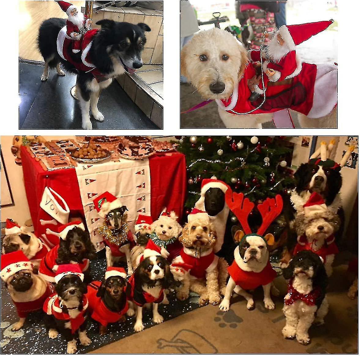 Dog Christmas Costume Dog Santa Claus Costume Dog Cat Christmas Holiday Outfit Pet Christmas Clothes