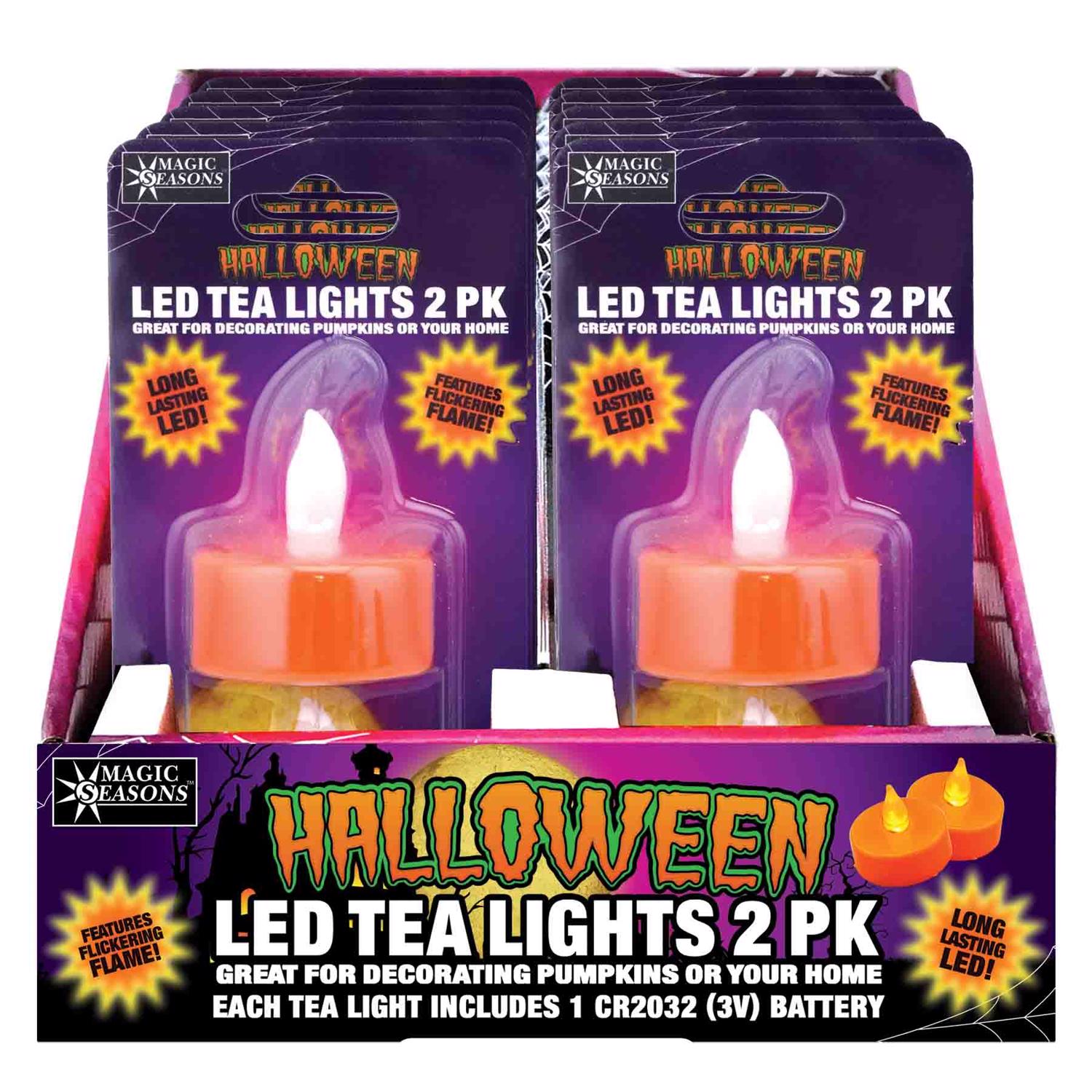 Magic Seasons Orange No Scent Flameless LED Tea Lights