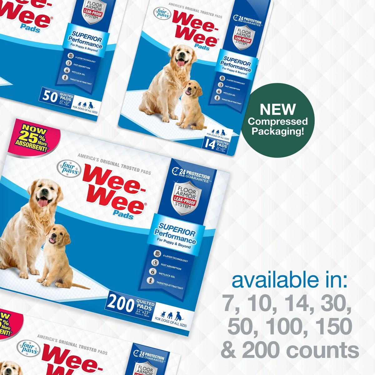 Four Paws Wee-Wee Superior Performance Dog Pee Pads