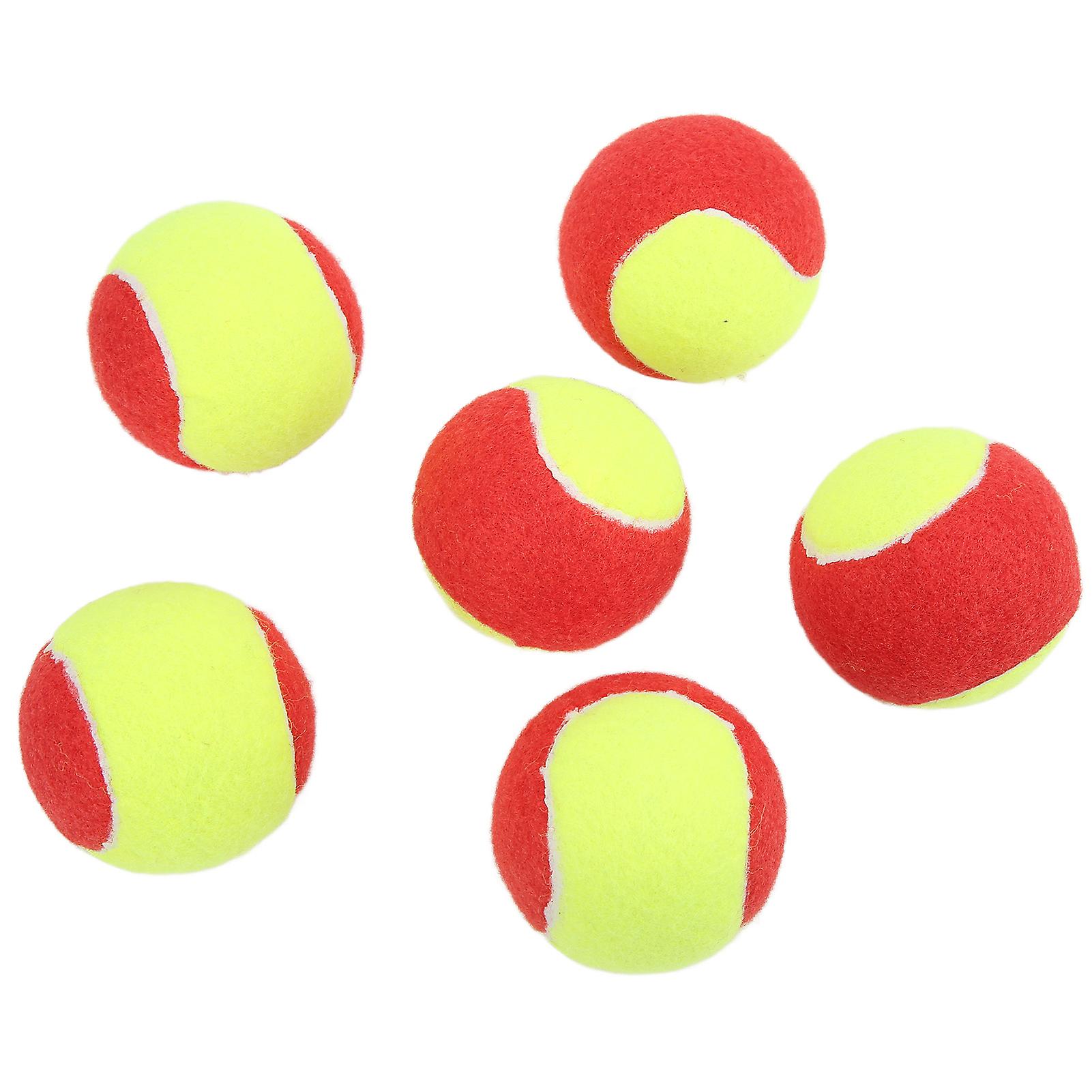 6pcs Kids Tennis Balls Premium Plush Natural Rubber Lightweight Soft Safe Elastic Waterproof Youth Tennis Balls