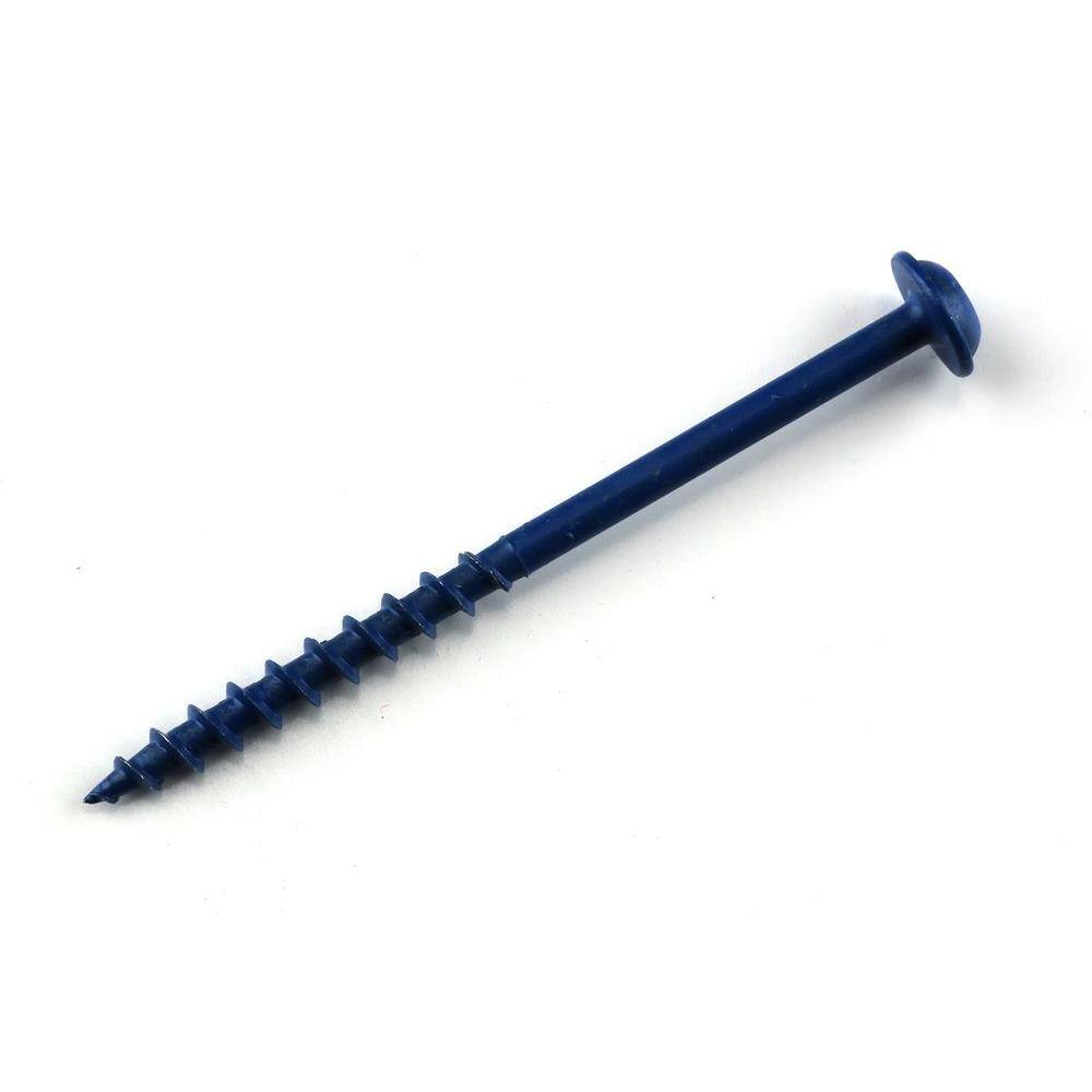 Kreg #8 x 2-12 in. Square Drive Round Head Blue Kote Coarse Pocket-Hole Screw (125-Pack) SML-C250B-125