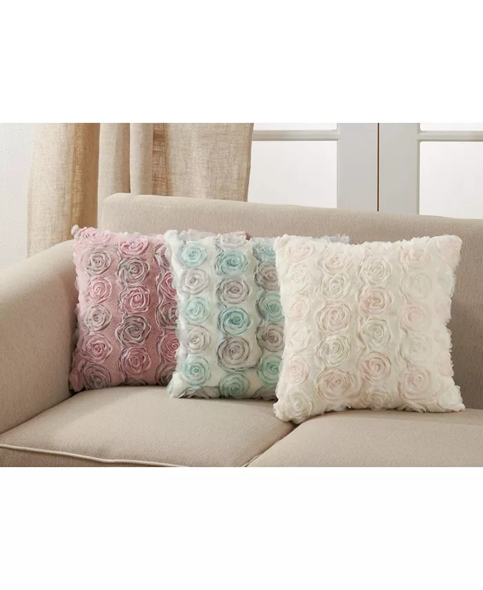 Saro Lifestyle Rose Wedding Cake Throw Pillow