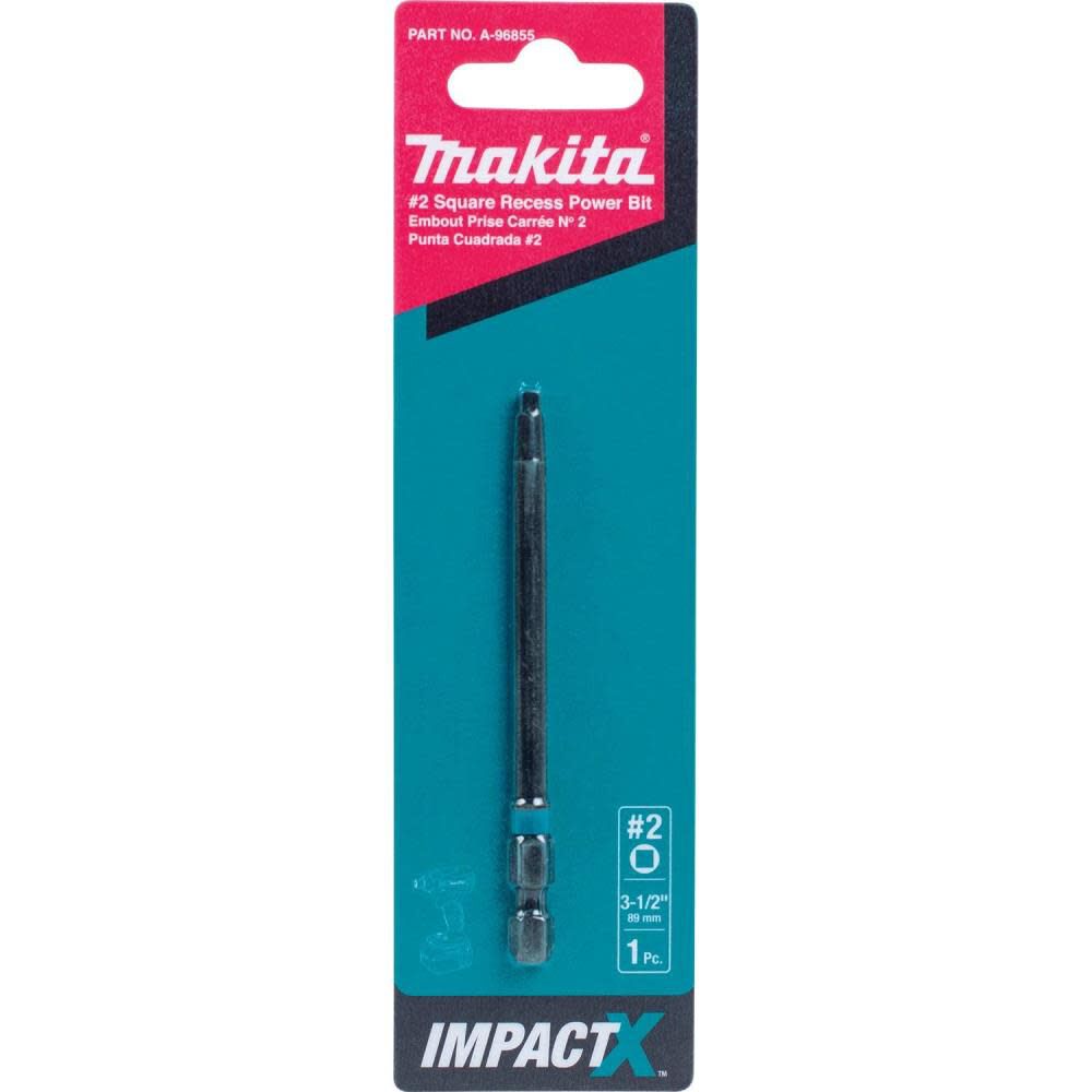 Makita Impact X #2 Square Recess 3-1/2 Power Bit A-96855 from Makita