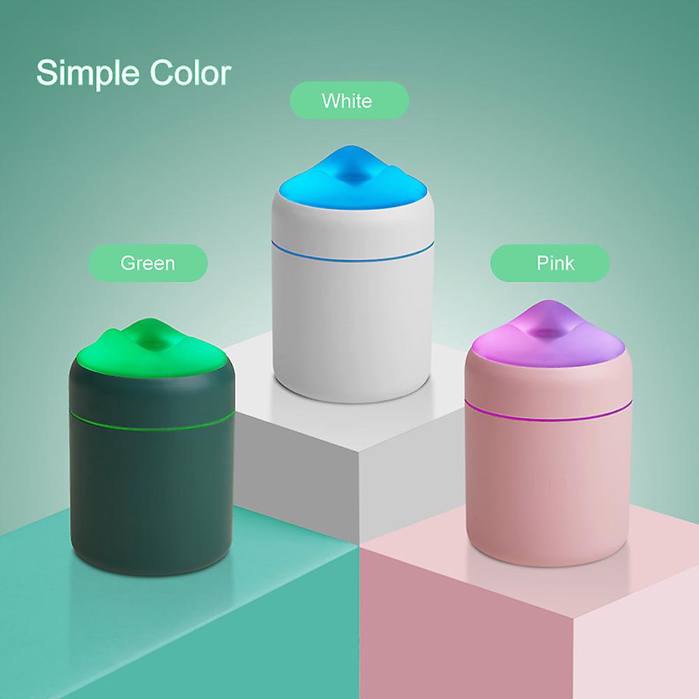 Green Car Mini Humidifier Large Capacity Mute Humidification Usb Air Fresher Home Use Office Desktop Night Light Mist Air Diffuser